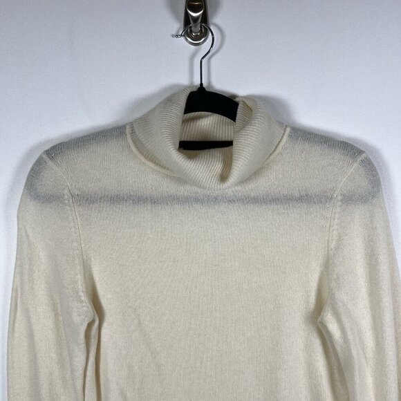 Charter Club Sweater Womens S Ivory Cashmere Turtleneck Super Soft Quiet Luxury - Picture 3 of 6